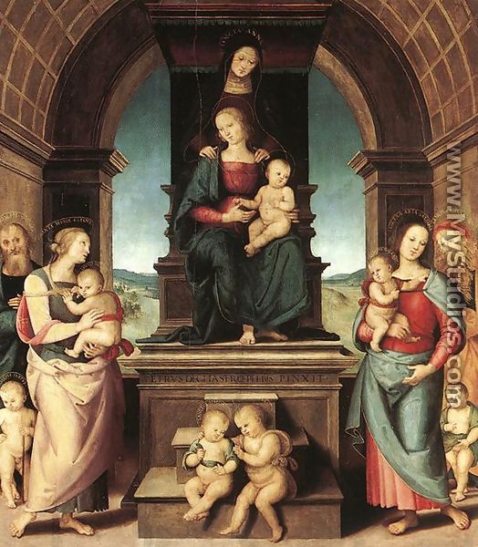The Family of the Madonna 1500-02 - Pietro Vannucci Perugino