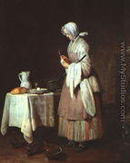 The Attentive Nurse c. 1738 - Jean-Baptiste-Simeon Chardin