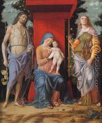 Virgin And Child With The Magdalen And St John The Baptist - Andrea Mantegna