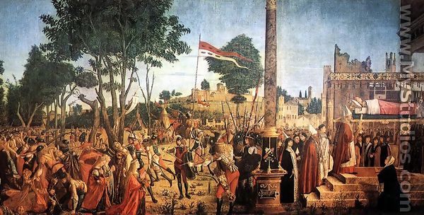 Martyrdom of the Pilgrims and the Funeral of St Ursula 1493 - Vittore Carpaccio