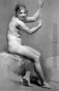 Female Nude Holding On To A Staff - Pierre-Paul Prud'hon