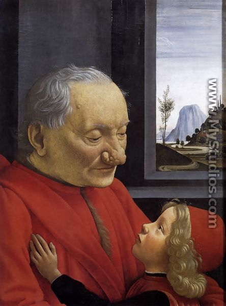An Old Man and His Grandson c. 1490 - Domenico Ghirlandaio