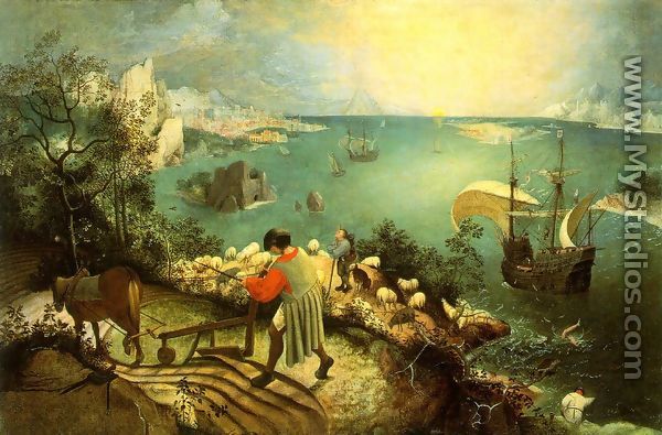 Landscape with the Fall of Icarus c. 1558 - Pieter the Elder Bruegel