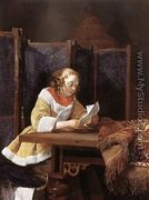 A Lady Reading a Letter c. 1662 - Gerard Ter Borch