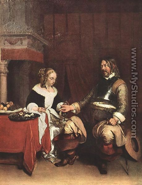 Man Offering a Woman Coins 1662-63 - Gerard Ter Borch