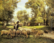 A Shepherd And His Flock - Julien Dupre