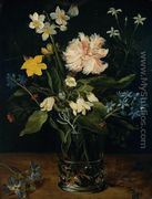 Still Life With Flowers In A Glass - Jan The Elder Brueghel