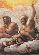 The Apostles Peter And Paul  Detail Of Cupola Fresco - Correggio (Antonio Allegri)