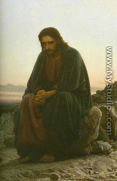 Christ In The Wilderness (detail-1) - Ivan Nikolaevich Kramskoy