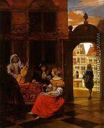 Musical Party in a Courtyard 1677 - Pieter De Hooch