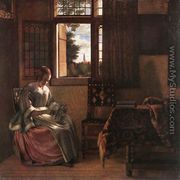 Woman Reading a Letter 1664 - Pieter De Hooch