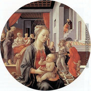 Madonna And Child With Stories From The Life Of The Virgin - Filippino Lippi