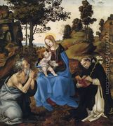 The Virgin And Child With Sts  Gerome And Dominic - Filippino Lippi