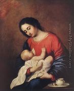 Madonna with Child 1658 - Francisco De Zurbaran