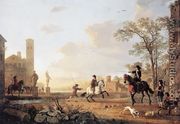 Landscape With Horse Trainers - Aelbert Cuyp