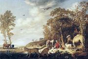Orpheus With Animals In A Landscape - Aelbert Cuyp