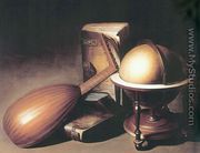 Still Life With Globe  Lute  And Books - Gerrit Dou