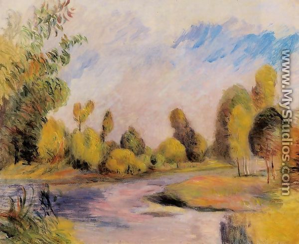 Banks Of A River - Pierre Auguste Renoir