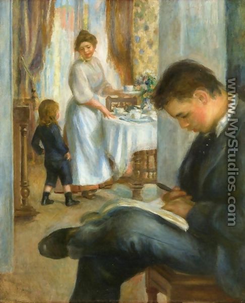Breakfast At Berneval - Pierre Auguste Renoir