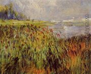 Bulrushes On The Banks Of The Seine - Pierre Auguste Renoir