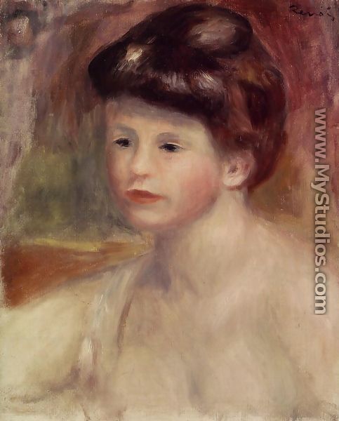 Bust Of A Young Woman - Pierre Auguste Renoir