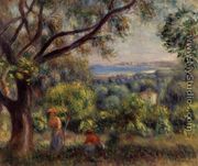 Cagnes Landscape Aka View Of Collettes - Pierre Auguste Renoir
