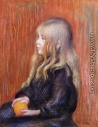 Coco Holding A Orange - Pierre Auguste Renoir