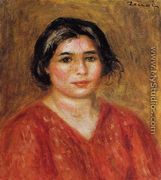 Gabrielle In A Red Blouse - Pierre Auguste Renoir