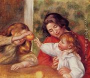 Gabrielle  Jean And A Little Girl - Pierre Auguste Renoir