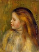 Head Of A Little Girl In Profile - Pierre Auguste Renoir