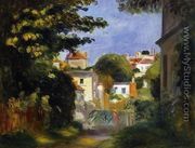 House And Figures Among The Trees - Pierre Auguste Renoir