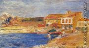 Houses By The Sea - Pierre Auguste Renoir