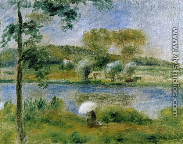 Landscape Banks Of The River - Pierre Auguste Renoir