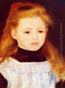 Little Girl In A White Apron Aka Portrait Of Lucie Berard - Pierre Auguste Renoir
