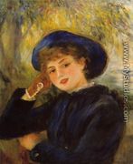 Mademoiselle Demarsy Aka Woman Leaning On Her Elbow - Pierre Auguste Renoir