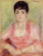 Portrait Of A Woman In A Red Dress - Pierre Auguste Renoir