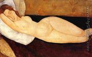 Reclining Nude  Head Resting On Right Ar Nude Restin M Aka Nude On A Couch - Pierre Auguste Renoir