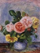 Roses In A Vase2 - Pierre Auguste Renoir