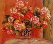Roses In A Vase3 - Pierre Auguste Renoir