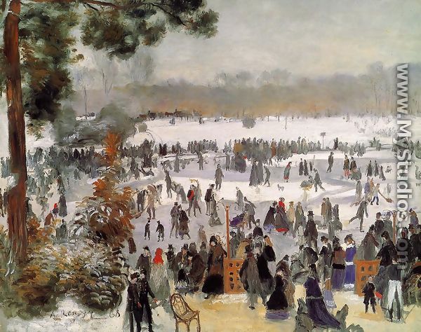 Skaters In The Bois De Boulogne - Pierre Auguste Renoir