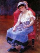 Sleeping Girl Aka Girl With A Cat - Pierre Auguste Renoir
