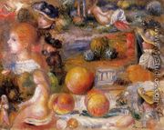 Studies Womans Heads  Nudes  Landscapes And Peaches - Pierre Auguste Renoir