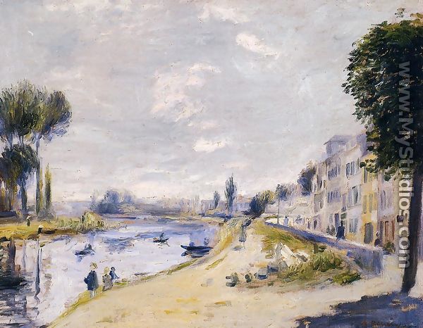 The Banks Of The Seine  Bougival - Pierre Auguste Renoir