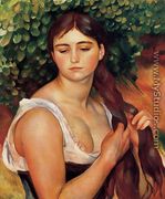 The Braid Aka Suzanne Valadon - Pierre Auguste Renoir