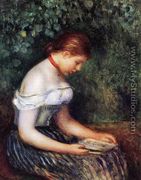 The Reader (La Liseuse) Aka Seated Young Woman - Pierre Auguste Renoir