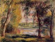 Trees By The Water - Pierre Auguste Renoir
