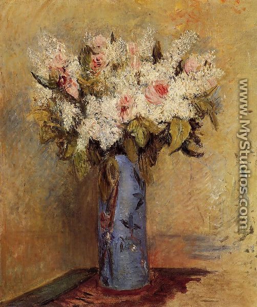 Vase Of Lilacs And Roses - Pierre Auguste Renoir
