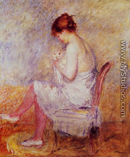 Woman In A Chemise - Pierre Auguste Renoir