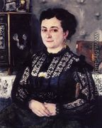 Woman In A Lace Blouse - Pierre Auguste Renoir