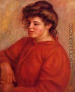Woman In A Red Blouse - Pierre Auguste Renoir